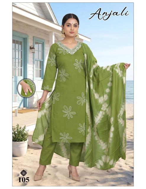 Desi kudi anjali 3pcs wholesale designer kurtis in ahmedabad
